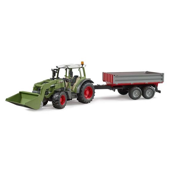 Bruder трактор Fendt Vario 211 со преден натоварувач и приколка