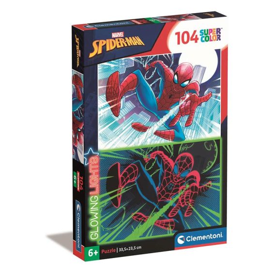 Clementoni Children Puzzle 'Spiderman Glowing Lights' сложувалка 104 пар (6г+)